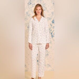 New Eileen Lily Reverie Cotton Pointelle long sleeve Pajama set Size S $78